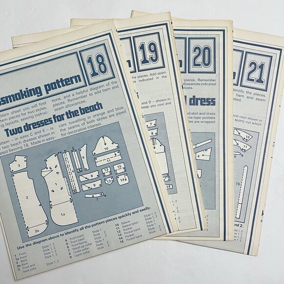 Vintage Designer Sewing Patterns Lot Of 4 Dress Skirt Jacket Maternity Smock 70s - Picture 1 of 9